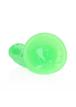 RealRock Slim Glow in the Dark Dildo Green 7"