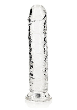 RealRock Crystal Clear Straight Dildo Transparent 8"