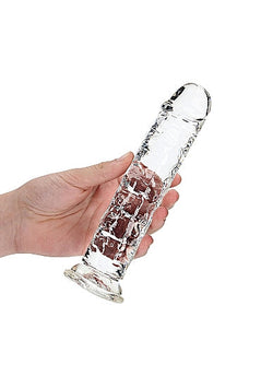 RealRock Crystal Clear Straight Dildo Transparent 8"
