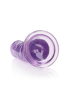 RealRock Crystal Clear Straight Dildo Purple 11"
