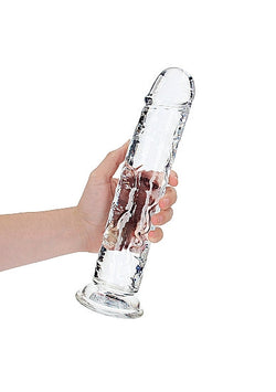 RealRock Crystal Clear Straight Dildo Transparent 11"