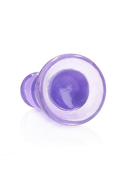RealRock Crystal Clear Curvy Dildo Purple 5.5"