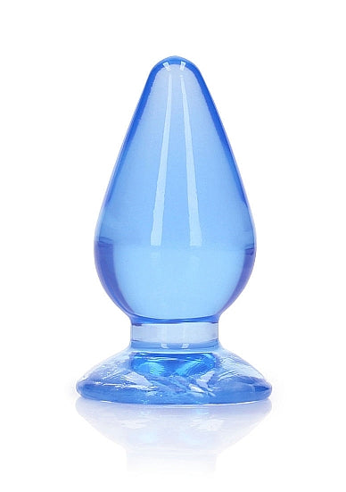 RealRock Crystal Clear Anal Plug 3.5" Blue