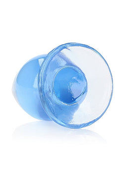 RealRock Crystal Clear Anal Plug 3.5" Blue