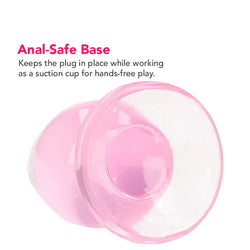 RealRock Crystal Clear Anal Plug 3.5" Pink