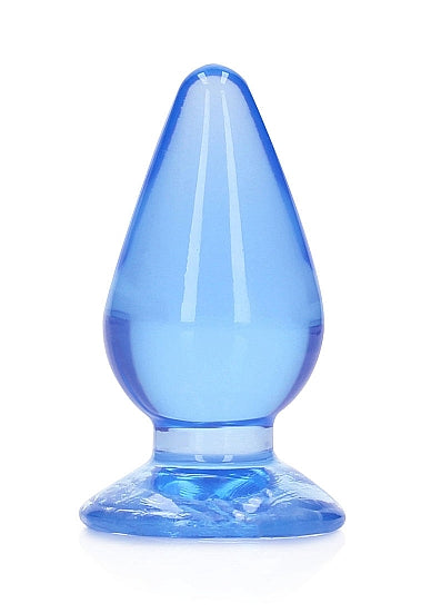 RealRock Crystal Clear Anal Plug 4.5" Blue
