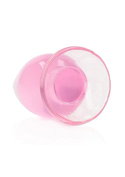 RealRock Crystal Clear Anal Plug 4.5" Pink