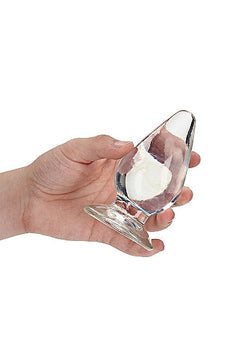 RealRock Crystal Clear Anal Plug 4.5" Transparent