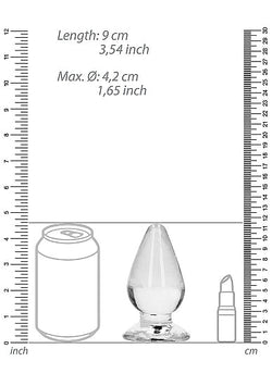 RealRock Crystal Clear Anal Plug 4.5" Transparent