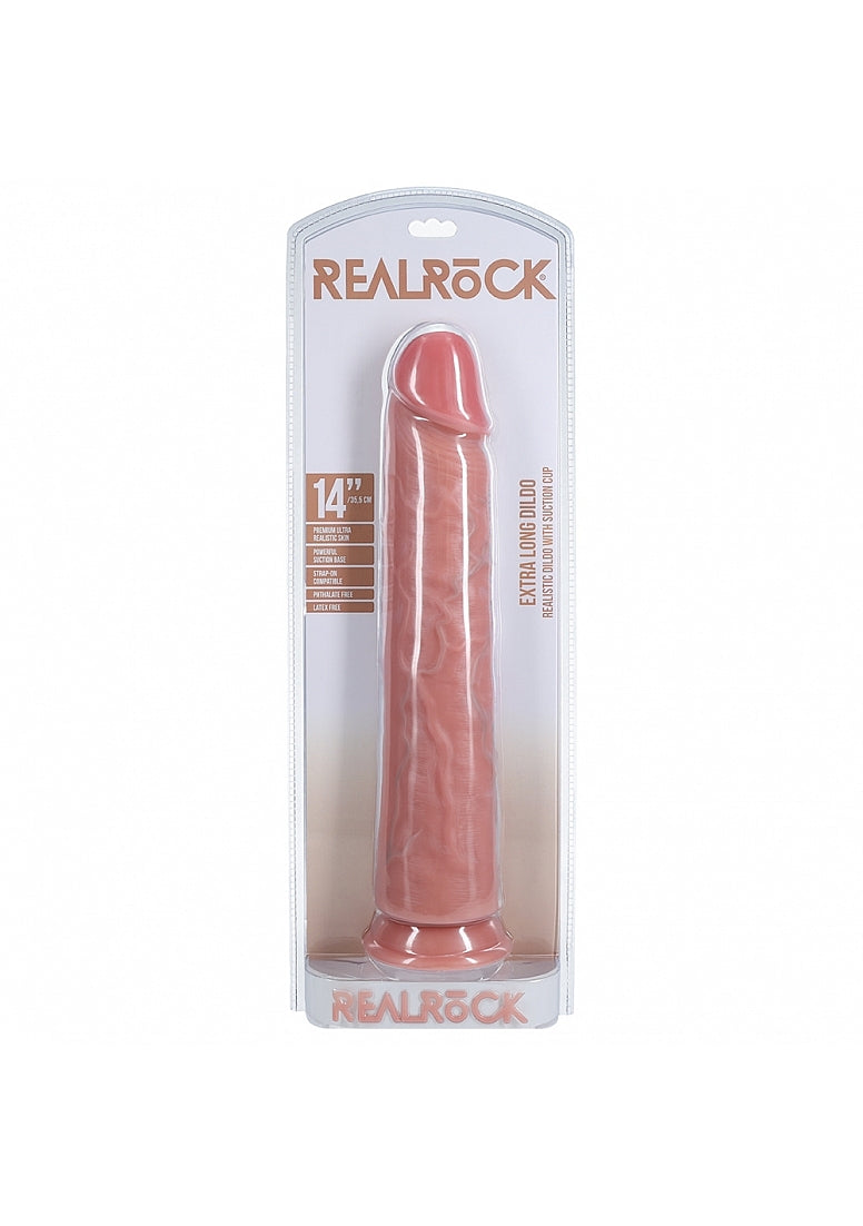 RealRock Extra Long Dildo No Balls 14"