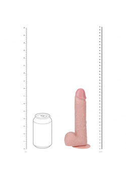 RealRock Vibrating Rotating Dildo Flesh 8"