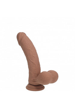 Realrock Dual Layer Vibrating Dildo Tan Color 6"