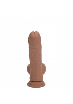 Realrock Dual Layer Vibrating Dildo Tan Color 6"
