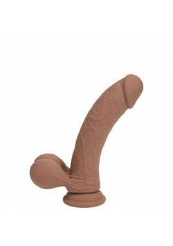 Realrock Dual Layer Vibrating Dildo Tan Color 6"