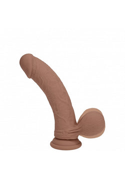 Realrock Dual Layer Vibrating Dildo Tan Color 6"