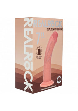 Realrock Dual Layer Curved Dildo Flesh 7"