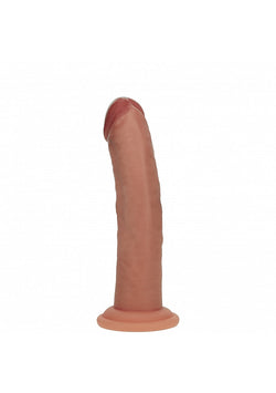 Realrock Dual Layer Curved Dildo Tan 7"