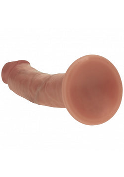 Realrock Dual Layer Curved Dildo Tan 7"