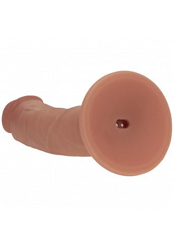 Realrock Dual Layer Vibrating Dildo Tan 6"