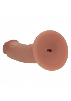 Realrock Dual Layer Vibrating Dildo Tan 8"