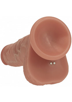 Realrock Dual Layer Thrusting Dildo Tan 8"