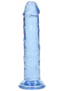Realrock Crystal Clear Dildo Blue 5"