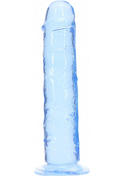 Realrock Crystal Clear Dildo Blue 5"