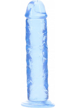 Realrock Crystal Clear Dildo Blue 5"