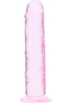 Realrock Crystal Clear Dildo Pink 5"