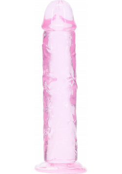 Realrock Crystal Clear Dildo Pink 5"
