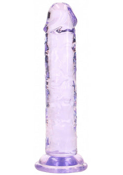 Realrock Crystal Clear Dildo Purple 5"
