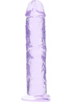 Realrock Crystal Clear Dildo Purple 5"
