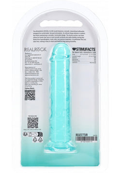 Realrock Crystal Clear Dildo Turquoise 5"