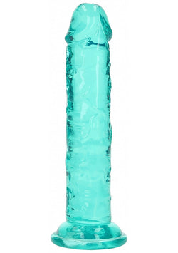 Realrock Crystal Clear Dildo Turquoise 5"