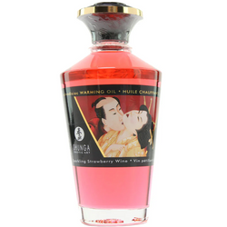 Shunga Warming Oil Strawberry Wine 100ml