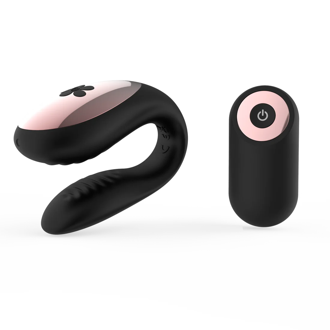 Sec Duo Silicone Couples Vibe Black