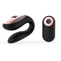 Sec Duo Silicone Couples Vibe Black