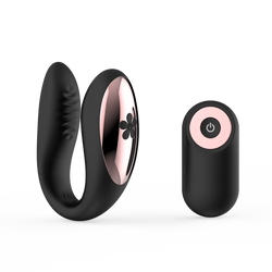 Sec Duo Silicone Couples Vibe Black