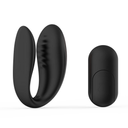 Sec Duo Silicone Couples Vibe Black