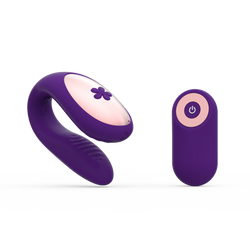 Sec Duo Silicone Couples Vibe Plum