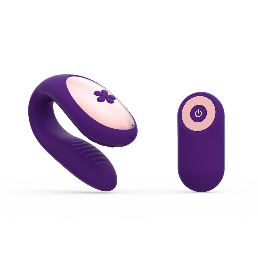 Sec Duo Silicone Couples Vibe Plum