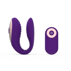 Sec Duo Silicone Couples Vibe Plum