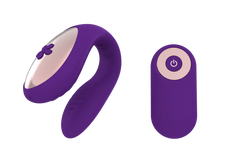 Sec Duo Silicone Couples Vibe Plum