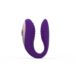 Sec Duo Silicone Couples Vibe Plum