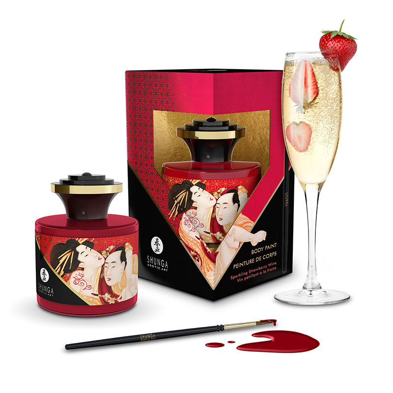 Shunga Body Paint Sparkling Strawberry Wine 50ml