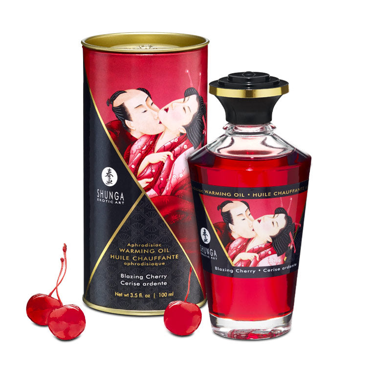 Shunga Warming Oil Blazing Cherry 100ml