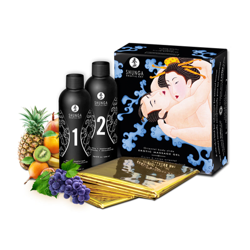 Shunga Body Massage Exotic Fruits 2x250ml