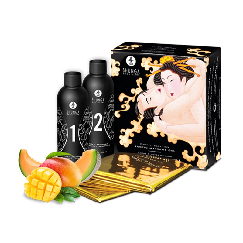 Shunga Body-to-Body Massage Melon Mango 2x250ml