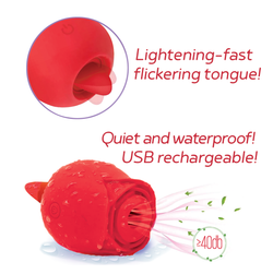 Wild Rose Sucking & Licking Vibrator