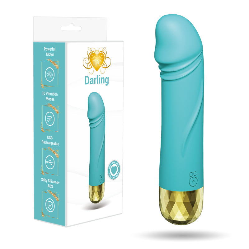 Darling Rose Gold Accent Bullet Teal